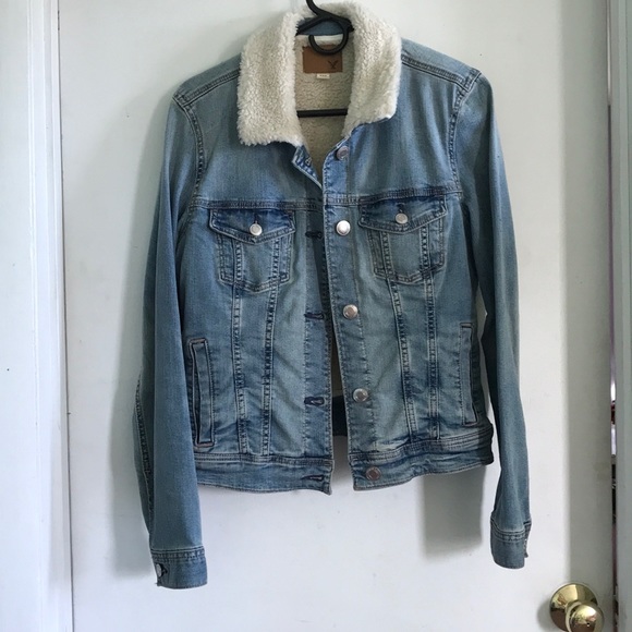 American Eagle Outfitters Jackets & Blazers - Faux Fur Denim Jacket